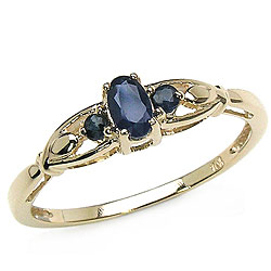 blue sapphire gold rings