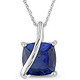white gold and sapphire necklace
