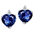 blue sapphire earrings studs